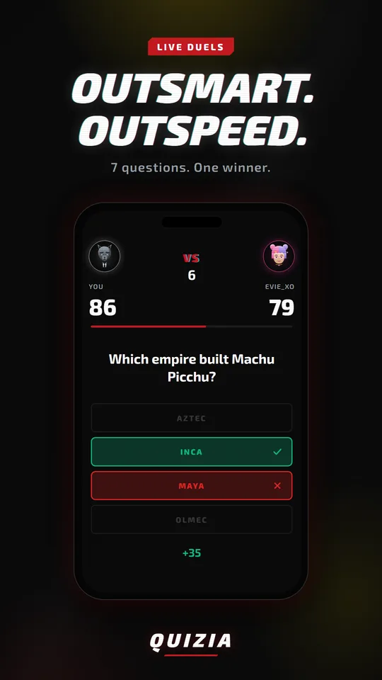 Live duel: 7 questions, one winner